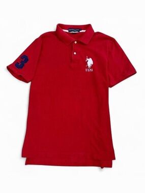 Y2K U.S. Polo Assn. red polo shirt